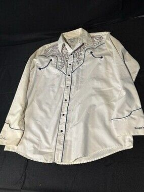 Rafael Amayn Western Style Embroidered Ranger Men’s Shirt Size L